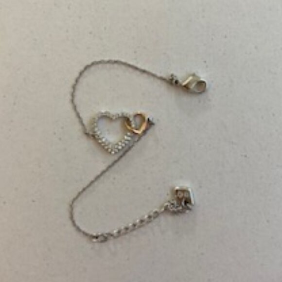 Swarovski Crystal Double Heart Bracelet - Picture 1 of 2